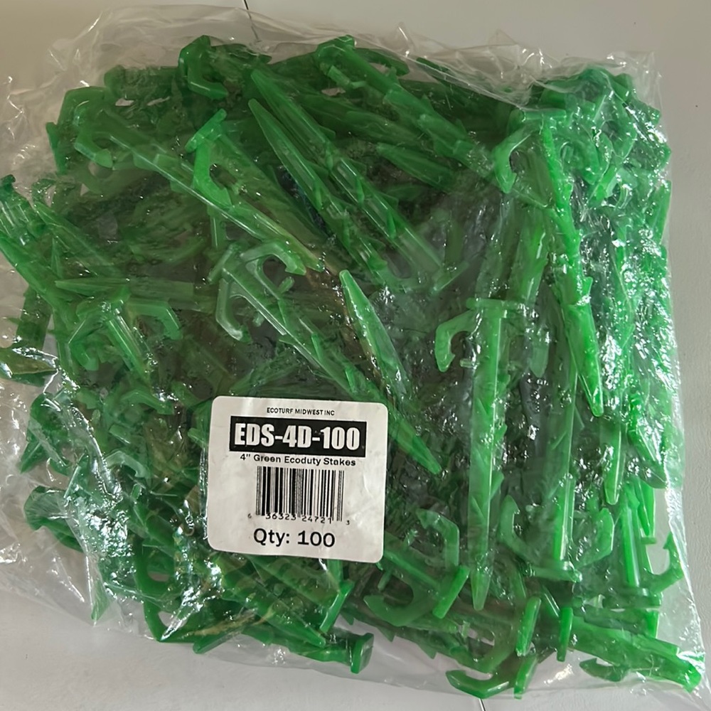 4” Green Ecoduty Stakes - Set of 100